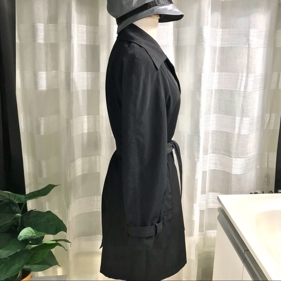 STUDIO by LIZ CLAIBORNE 3/4 trench coat, black, size M - Picture 4 of 15